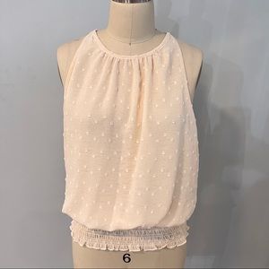 Mustard Seed Polka Dot Sleeveless Blouse
